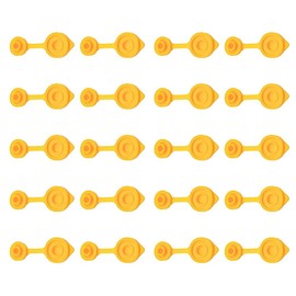 10 Pcs Gas Can Vents for Plastic Gas Cans,Gas Can Vent Caps, Yellow Fuel Gas Can Jug Vents Cap Replacementm,Compatible for Most of The Cans Old Style Water Gas Jug (10)