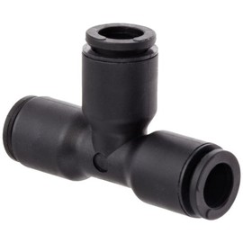 Legris 3104 08 00 Nylon Push-to-Connect Fitting, Union Tee, 5/16" or 8 mm Tube OD