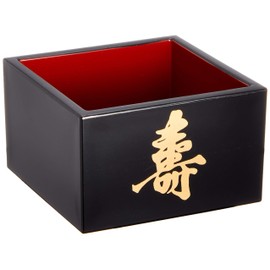 中谷兄弟商会 山中漆器 一合升 黒 寿 33-4704