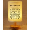 SUEHHYY Granny Gifts from Grandkids, Fabric Bedside Table Lamp Presents,