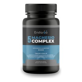 5 Magnesios: Citrato de Magnesio, Glicinato de Magnesio, Treonato, Malato, Gluconato | + Colageno hidrolizado Y Vitamina D3 | Magnesio Complex | 60 Cápsulas