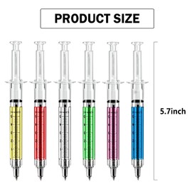 YIQXKOUY 36 Pieces Syringe Pens Bulk Retractable Fun Nurse Pens Multi Color Novelty Ballpoint Pens Gifts for Student School Supplies, Birthdays Party Favor Gifts