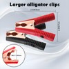 SCCKE 4.9FT 14AWG Battery Alligator Crocodile Clip to SAE Connector