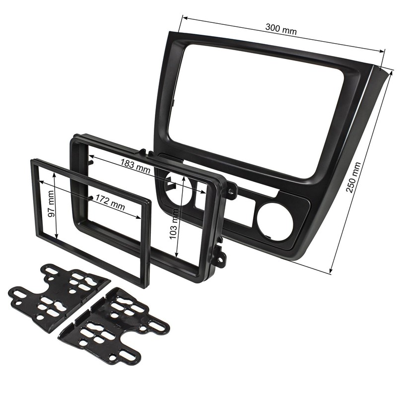 tomzz Audio 2450-025 Double DIN Radio Faceplate Compatible with Skoda