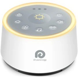 White Noise Machine-Dreamegg Sound Machine for Sleeping&Relaxing,24 Soothing Sounds, 3 Auto-off Timer,Soothing Night Light,Noise Machine for Baby/Kid/Adults/Office, USB or DC Powered