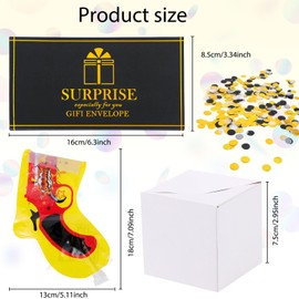 DPKOW Konfetti Explodierende Geburtstagskarte mit Party Popper, Pop-Up Geburtstagskarte Geburtstagsfeier Konfettikanone Aufblasbar für Damen und Herren Weihnachten Geburtstag Partygeschenke, 7 Stück