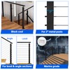 Muzata 10 Pack 1/8" Black Cable Railing Hardware Kit Hand