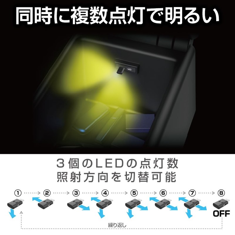 Seikou Sangyo Car Goods EXEA Mini USB Light TypeC EL-176