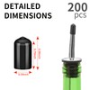 200 PCS Pourers Dust Covers Black Pourer Cap Rubber Caps