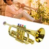 Gold Kid Trumpet Toy with 4 Colored Keys Interesting Educational