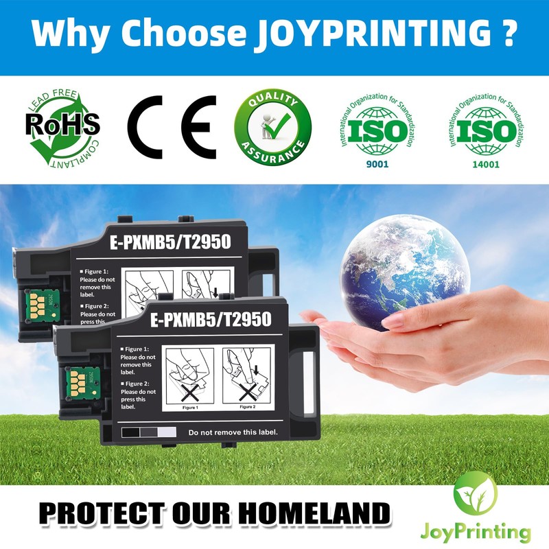 JoyPrinting E-2950 C13T295000 Maintenance Box Compatible with PX S05B/S05W/WF-100/PX-S06B/W WF-110/WF‑110W