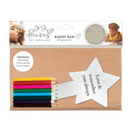 Small Animal Burial Bag | Buddy Bag with Star Grave Marker and Colouring Pencils - Ideal for Birds, Hamsters, Guinea Pigs | Pet Loss Keepsake Kit for Children