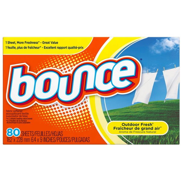 Bounce Outdoor Fresh Dryer Sheets Fabric Softener
                            80 Count