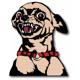 Decals by Haley Reflective Eye Angry Chihuahua Sticker Funny Dog Laptop Bumper Pet Vinyl Decal
