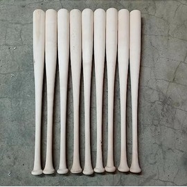 9 Pack 33" Wood Baseball Bats Blem Craft