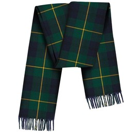100% Pure Lambswool Tartan Scarf women and men - 12x60" - Spring collection - Green Checkered scarves - Smooth Brushed wool -Mothers day, Valentines day gift (Johnstone Scottish Tartan)