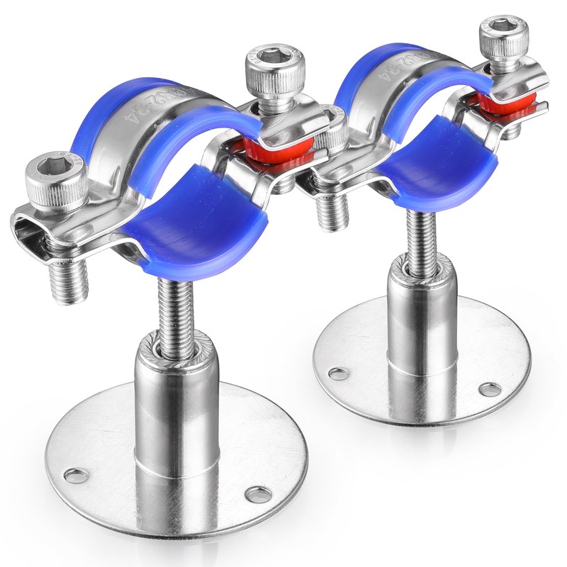 WYSIWYKA 6PCS 304 Stainless Steel Wall Mount Ceiling Mount Pipe