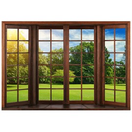 YYNXSY 10X8FT Office Backdrop for Video Conference Backdrop with Window Background Screen for Video Conferencing Photography Studio Background Props Holiday Party Birthday Party Room YY-1003