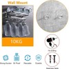 VESTURA Adhesive Screw Hooks for Wall Without Drilling, Adhesive Screw