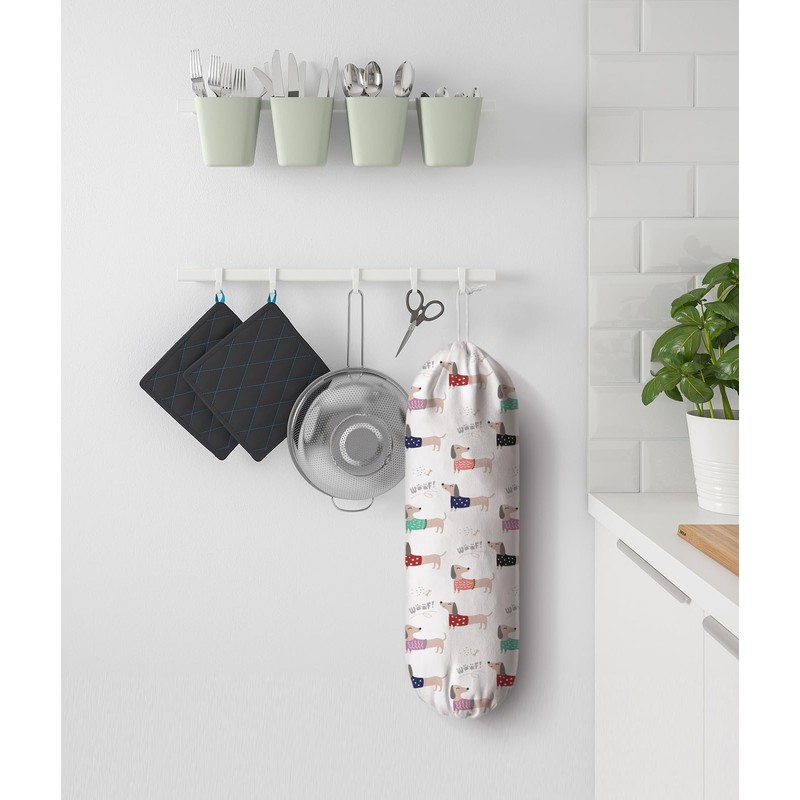 Farm Animal Grocery Bag Holder,Animal Gallery Plastic Bag Organizer Storage,Farm