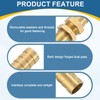 sourcing map 2Pcs 1/2" Hose Barb Fitting, Brass Hex Head