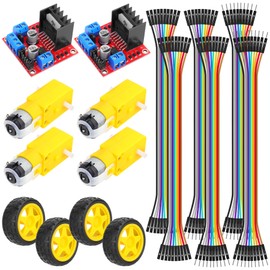 L298N Motor Driver Controller Board for Arduino Stepper Motor Kit Dual H-Bridge with 4 Sets DC Motor and Smart Car Wheel Compatible with Arduino Car Arduino Motor