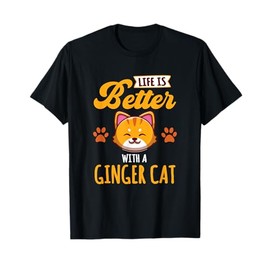 Cute Ginger Orange Tabby Kitty Cat Pet Kitten Animal Lover Men Women Kids T-Shirt
