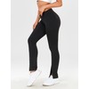 FITTOO Women's High Waisted Crossover V Booty Scrunch Leggings Butt