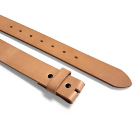 Genuine Full-Grain Cowhide Leather Premium Natural Color Belt Strap 1-1/2"(38mm) Wide (Natural, 34)