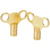 Merriway BH02832 (2 Pcs) Easigrip Clock Type Radiator Key Solid