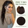 Charites Ponytail Extension, 16 Inch Claw Clip Ponytail Extension Human
