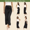 Witsmile Womens Maxi Skirt - Retro Tie-Front Draped Ankle Length