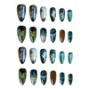 ONPRESS 24Pcs Gothic Press on Nails Medium Almond Fake Nails