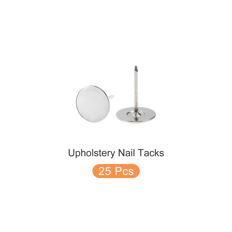 METALLIXITY Upholstery Nail Tacks (19x25x1.2mm) 25Pcs, Iron Flat Head Push