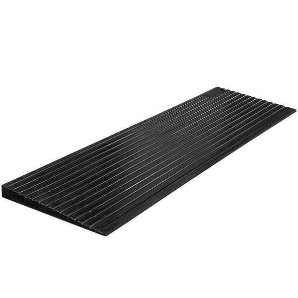 Electriduct 1.2" Non Slip Rubber Threshold Wheelchair Ramp for Accessibility | Use with Wheelchairs, Mobility Scooters for Home, Steps, Stairs, Doorways, Curbs - 40" W x 12" L
