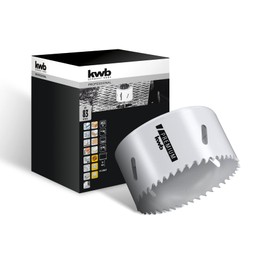 kwb HSS Bi-Metal Hole Saw, Diameter 83 mm, 8% Cobalt Alloy with Progressive Vario Teeth and High Precision for Versatile Uses