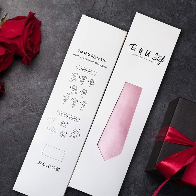 TIE G Solid Satin Woven dyed Color Formal Necktie and