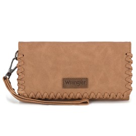 Montana West x Wrangler Wallet Women Trifold RFID Wristlet Wallet for Women Clutch Purse with Card Holder