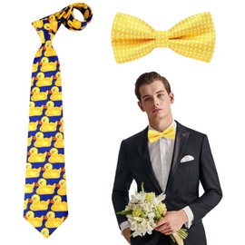 TVSVKWE 1 Duck Tie And 1 Bow Tie, Cute Cartoon Bow Tie, Children'S Clothing Accessories, Suitable For Performances, Parties, Dances.
