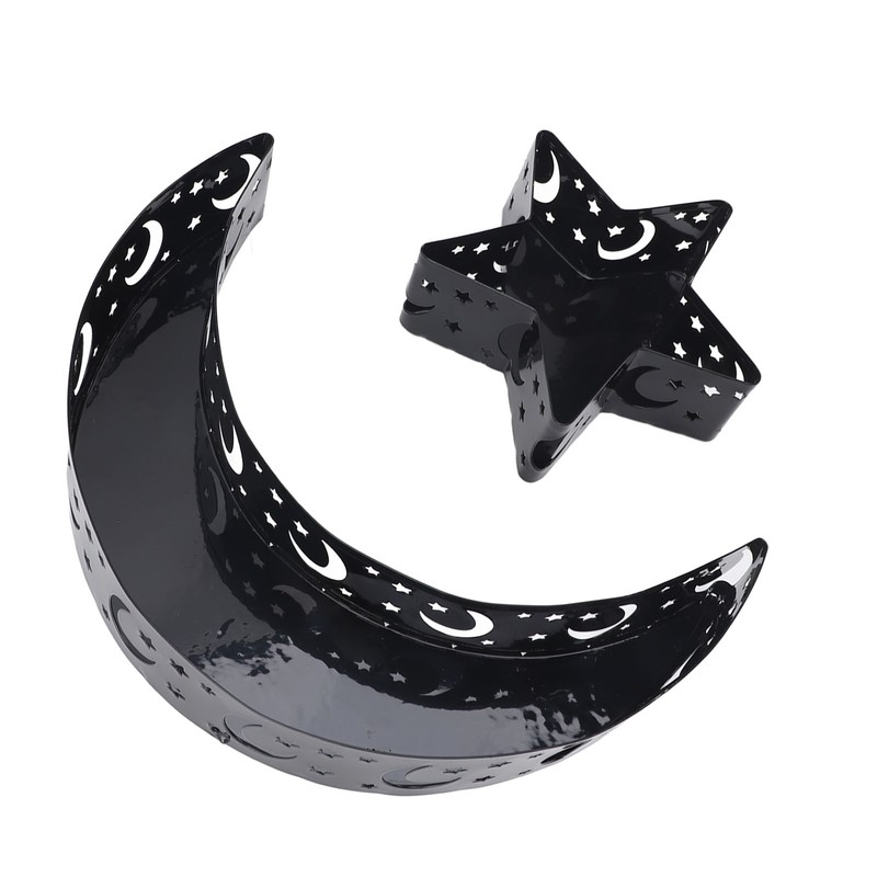 Ramadan Dessert Tray Iron Reusable Large Capacity Moon Star Shaped