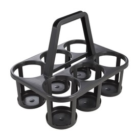 Bottle Carrier for up to 6 bottles, Sturdy Plastic (PP), 34 x 26 x 28 cm, Graphite