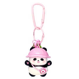 Yocipa Cute Panda Keychain Cute Bag Charm Panda Keychain Character Bag Decoration Stylish Animal PVC Key Holder, Pink