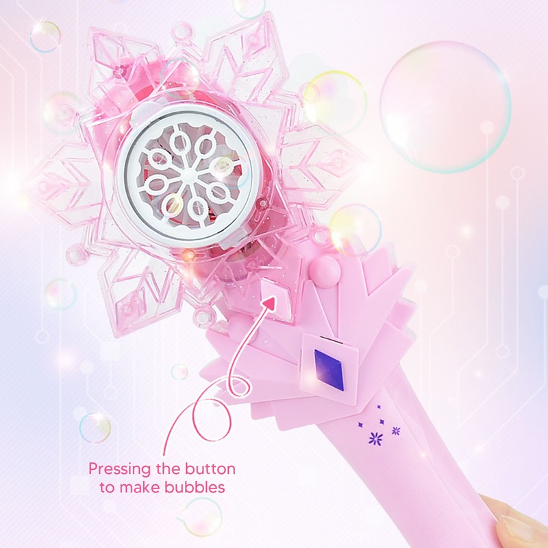 Music Light Bubble Wand Automatic Safe Handheld Electric Bubble Stick