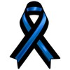 Reflective Thin Blue Line Ribbon Sticker