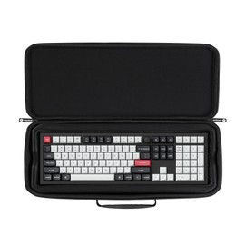 Keychron Carrying Case for Q6/V6/K10 Pro/K10 HE – Black EVA Hard Shell Canvas Bag with Comfortable Handle for Travel & Storage