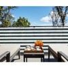 TANG 3' x 129' White & Green Stripes Balcony Privacy