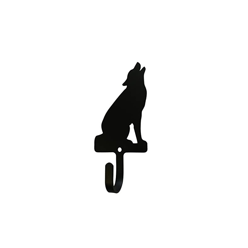 5 Inch Wolf Sitting Wall Hook Small