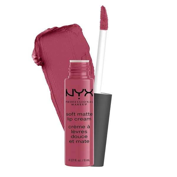 NYX PROFESSIONAL MAKEUP Soft Matte Lip Cream, Lightweight Liquid Lipstick - Sao Paulo (Bubblegum Pink)