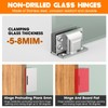Mdkave Glass Door Hinges,Soft Close Hinges for Glass Cabinet Doors,304