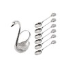 4.8 in Coffee Spoon Set With Holder, Swan Spoon And